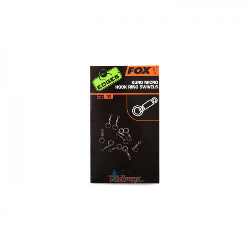 Вирбели с ринг Edges Kuro Micro Hook Ring Swivels CAC586 - Fox